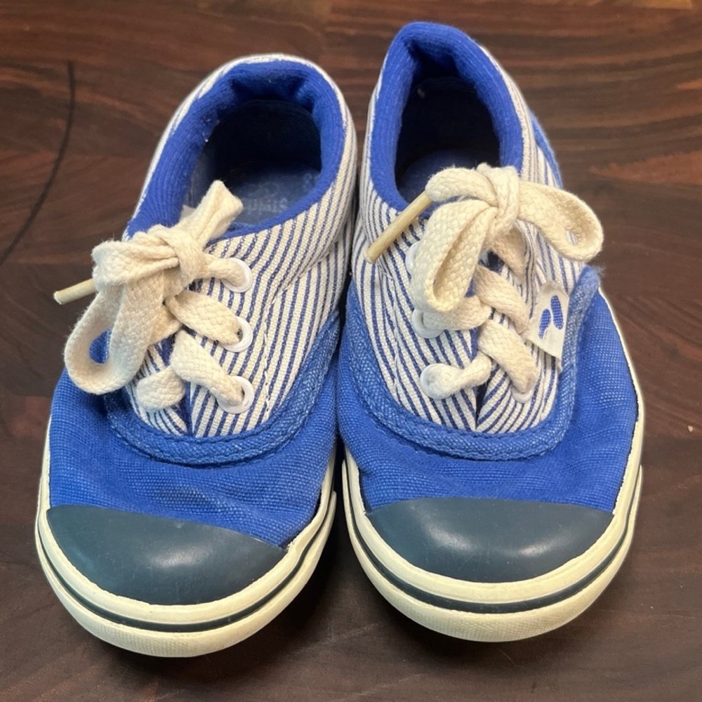 Vintage Toddler Shoe Size 5W Stride rite Zips 1980s Blue